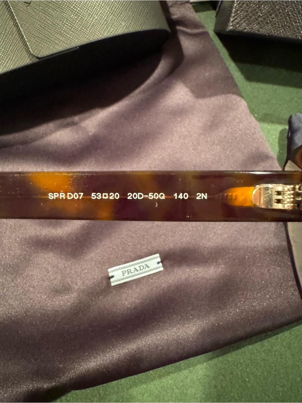 NEW with Tags. Prada Tortoiseshell Brown Frame Sunglasses with Gray Lenses - Picture 7 of 9